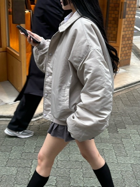 Chikashitsu +】cropped padding jumper (3color) | OUR BRAND