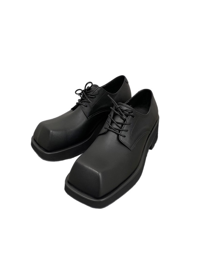 受注制【Chikashitsu +】square toe derby shoes | OUR BRAND