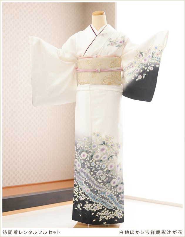 七五三や卒業式の正絹訪問着レンタル｜粋な柄が飲食店接客のママに