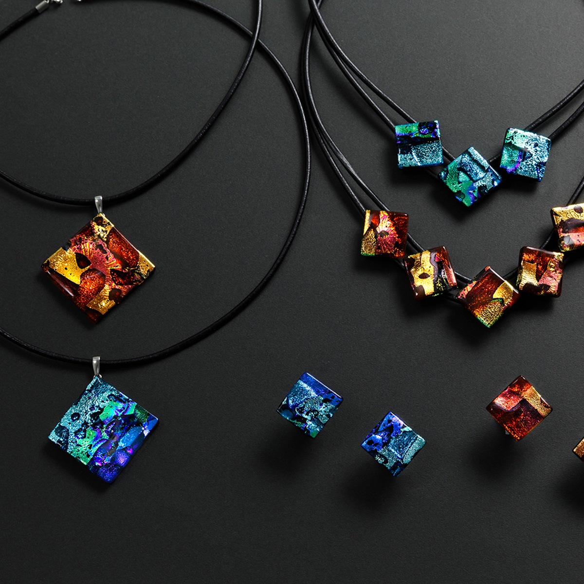 Mix] ネックレス L (ワイヤータイプ)全2色 | 福村硝子 | ものとアート