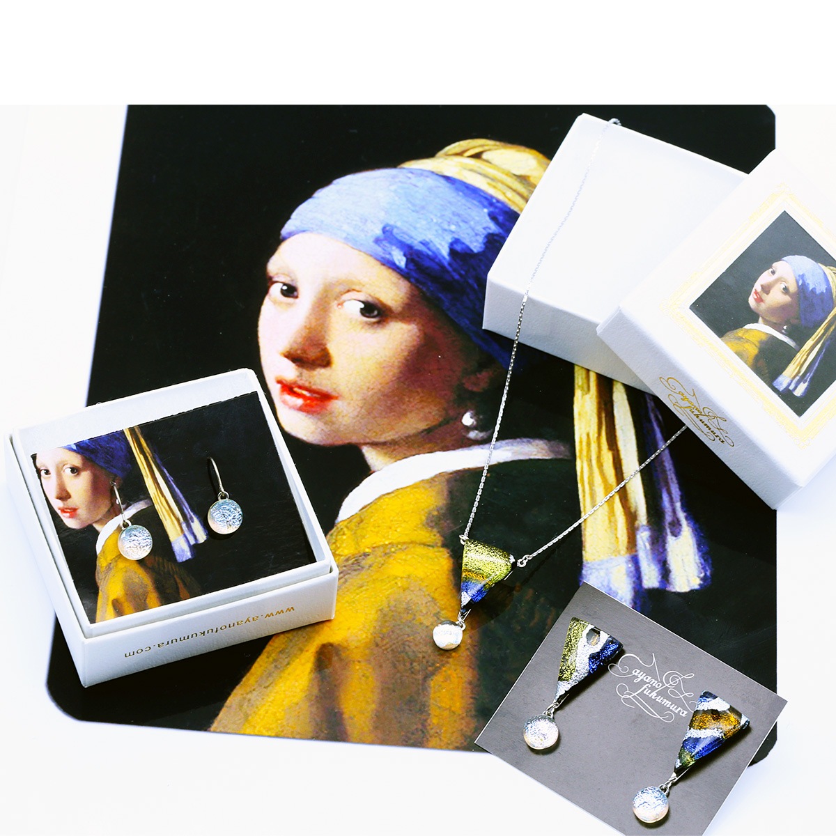 フェルメール《真珠の耳飾りの少女》＞プチイヤリング | ayanofukumura