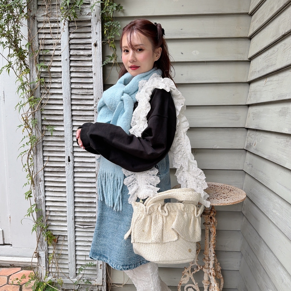 フリルバッグ Tweedy Bebe【アイボリー】1サイズ | BAG,♡Frill