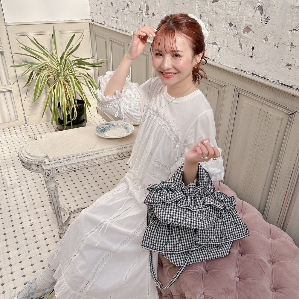 ミニフリルバッグ Quilting Frill Bebe【ギンガム】 | BAG,♡