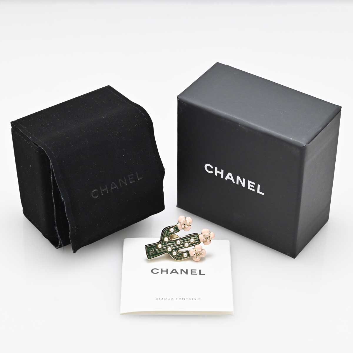 シャネル CHANEL サボテン ピンブローチ カメリア ココマーク フェイク