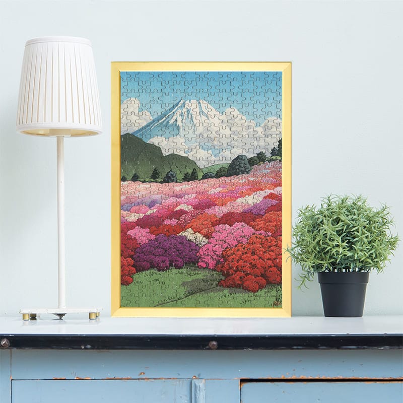 元箱根見南山荘風景 つつじ庭より冨士を見る 川瀬巴水 ジグソーパズル