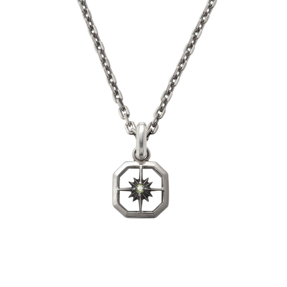 7月誕生石ルビー スクエア ペンダント/サンシンボル/天然石/シルバー