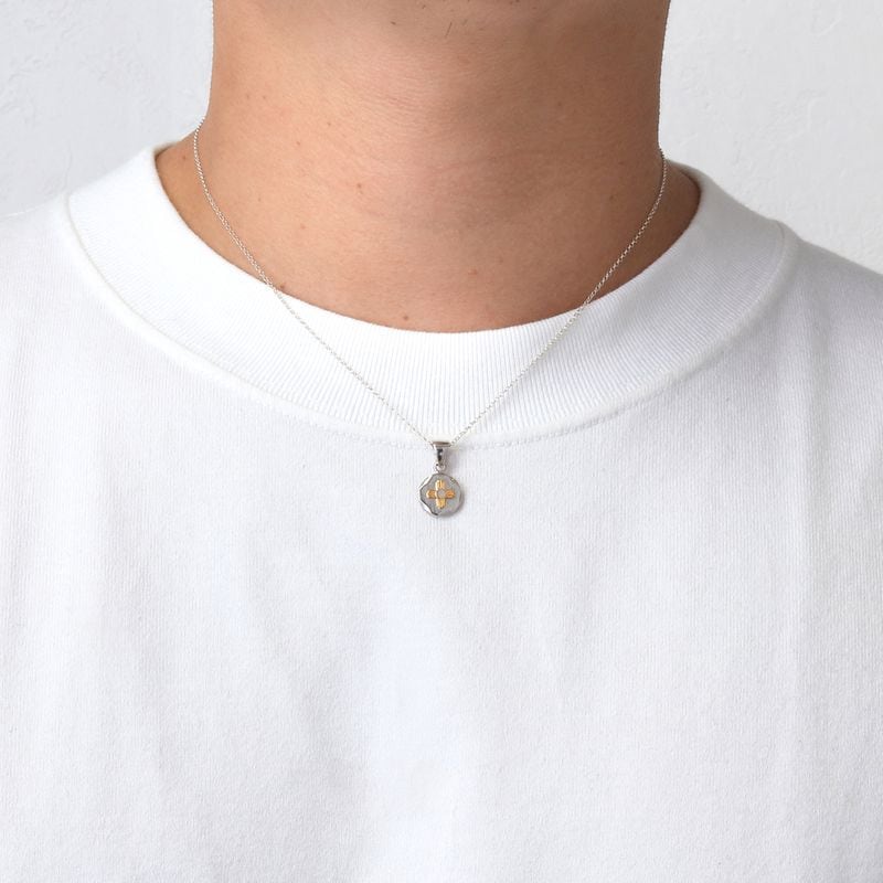 アメリカ・ニューメキシコ州旗 シルバー925製 K18（18金）ゴールド