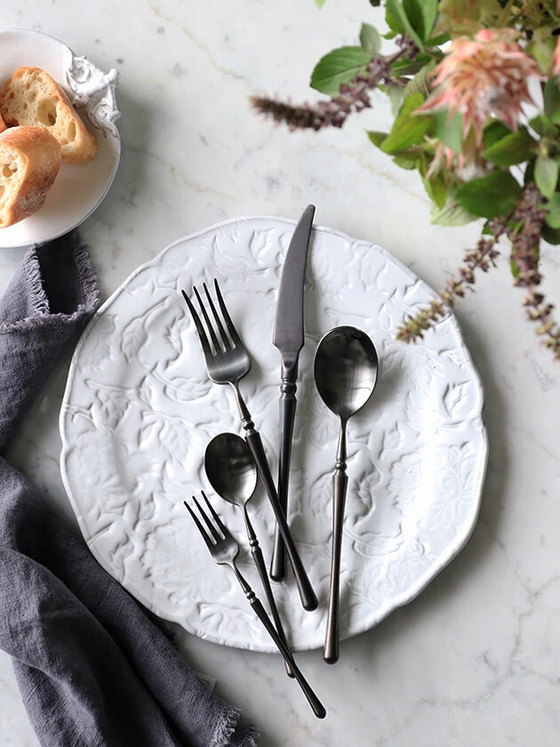 カトラリー Claire マット ブラック スプーン ナイフ フォーク