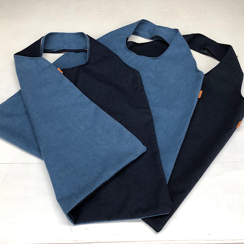 PooLoce デニムエコバッグ ネイビー ギフト最適品 |紡 (TSUMUGU