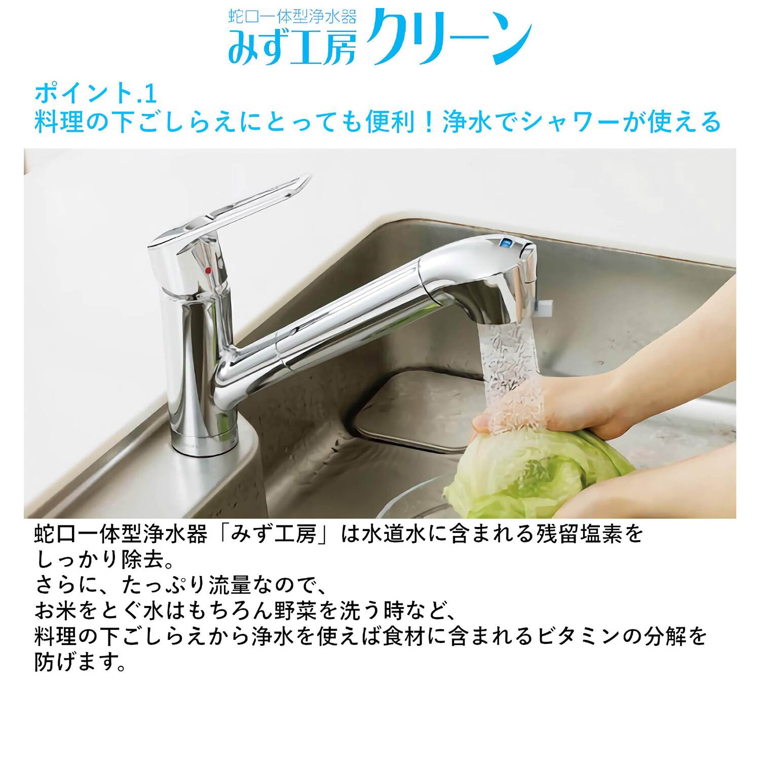 タカギ 【JL306MN-9NL2】 蛇口一体型浄水器 みず工房 クリーン