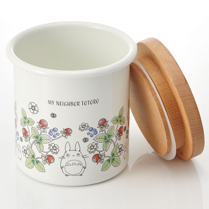 キャニスター ホーロー 木蓋 750ml 保存容器 おしゃれ かわいい