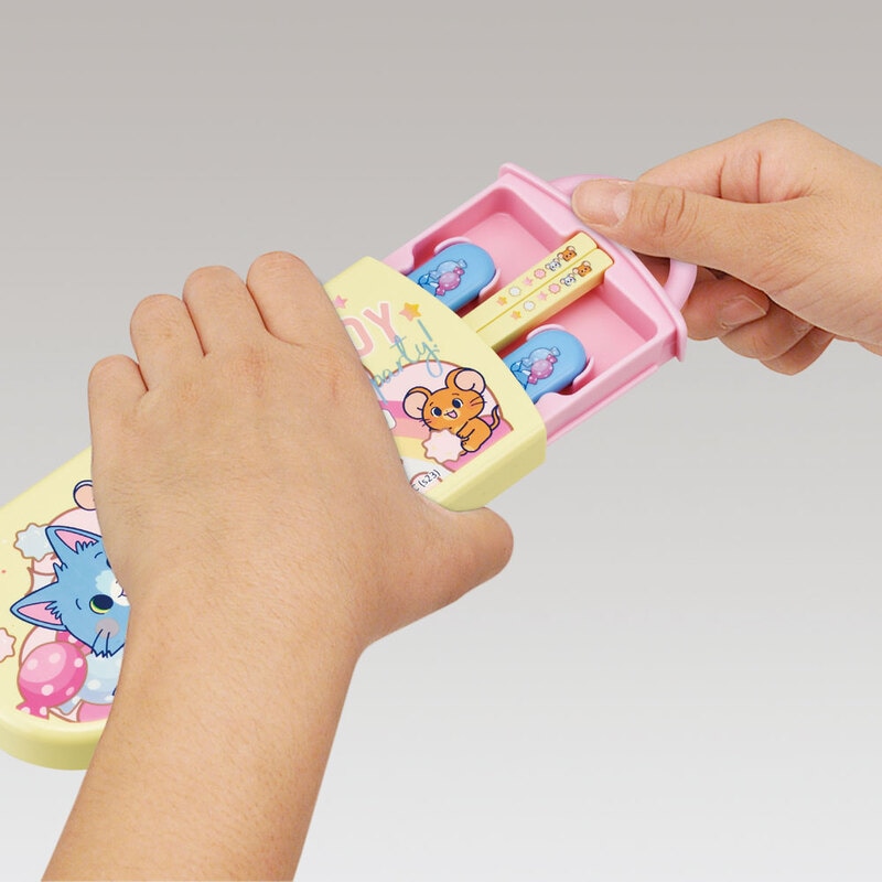 子供用 抗菌 お弁当 トリオセット 開けやすいスライド式（箸、スプーン