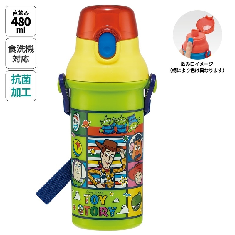 子供用 直飲み プラスチック 水筒 480ml トイ・ストーリー25