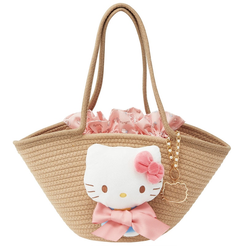 ぬいぐるみ付き かご風バッグ かご バッグ かばん かわいい