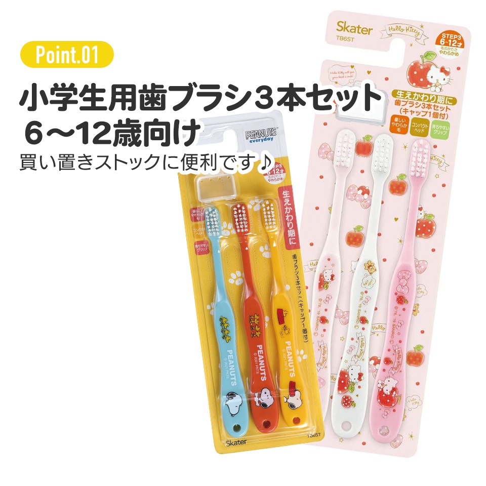 歯ブラシ 3本セット/小学生用すみっこ 星空さんぽ