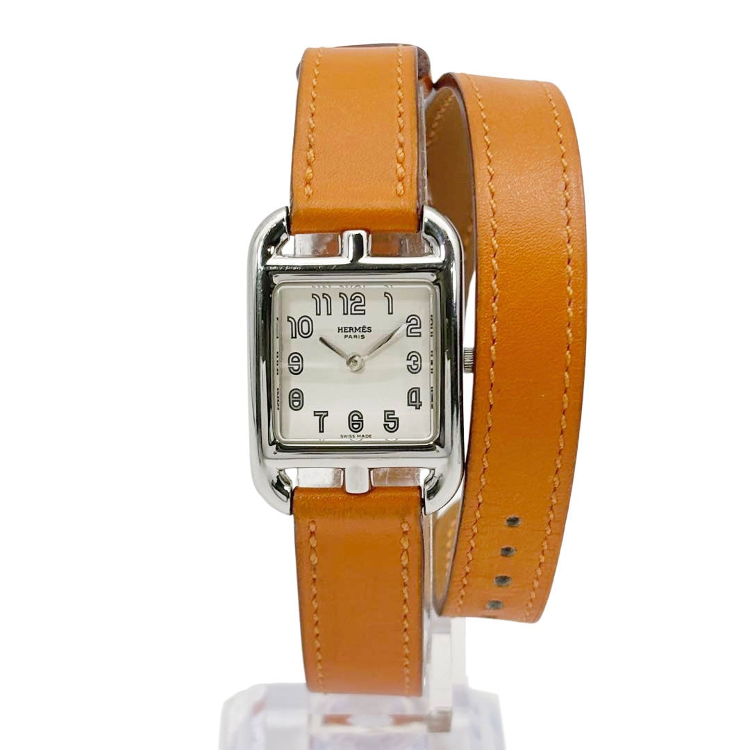 HERMES エルメス 腕時計 ケープコッド ドゥブルトゥール・レザー