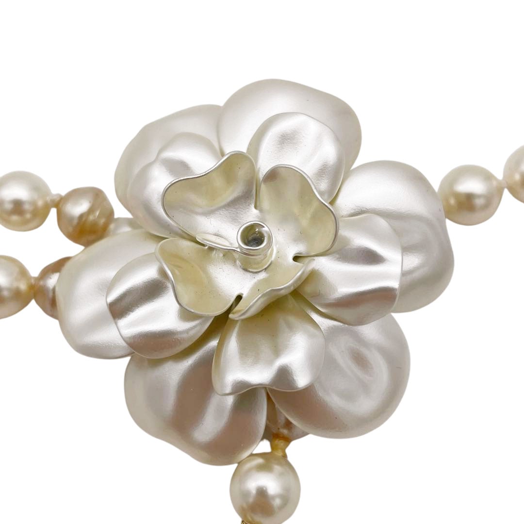 CHANEL シャネル チェーンベルト フェイクパール カメリア ココマーク