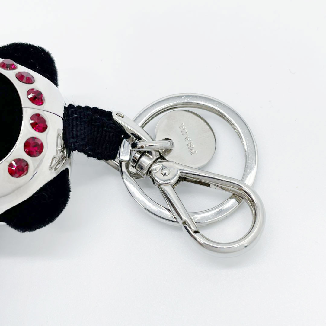 PRADA プラダ バッグチャーム キーホルダー ベア ロボット メタル