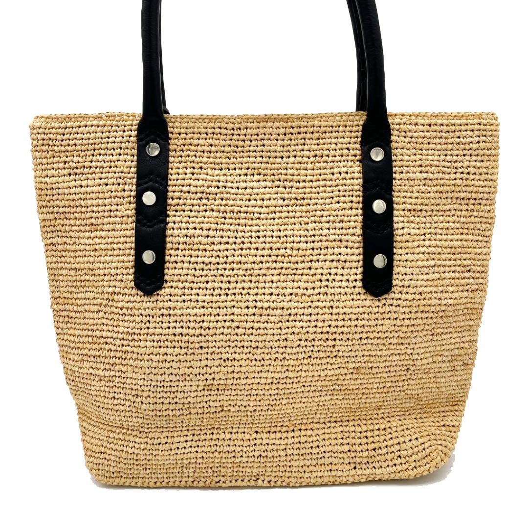 Helen Kaminski ヘレンカミンスキー ラフィア トートバッグ レザー