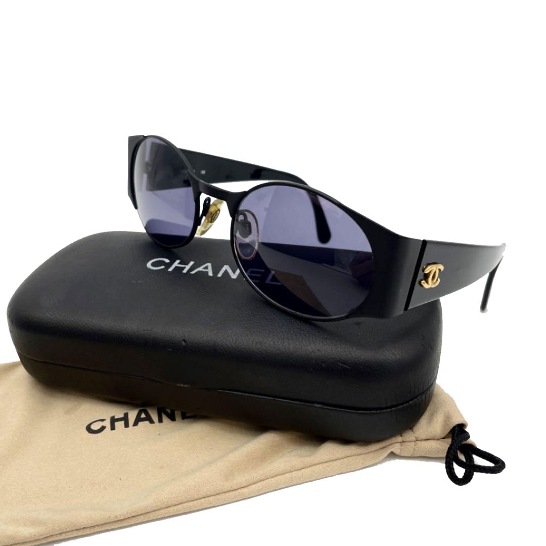 CHANEL シャネル サングラス オーバル ココマーク メタル プラスチック