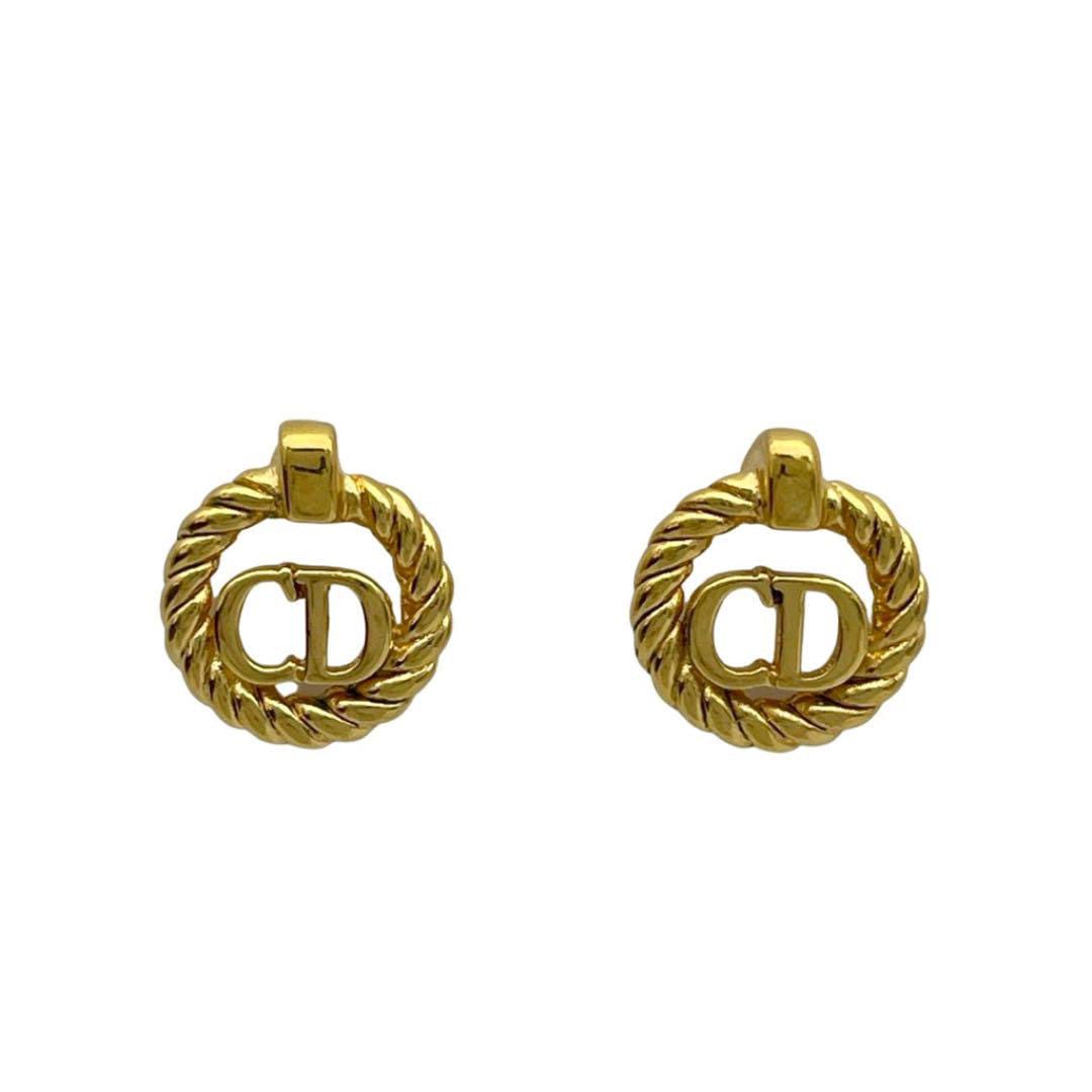 Christian Dior クリスチャンディオール ピアス CDロゴ サークル