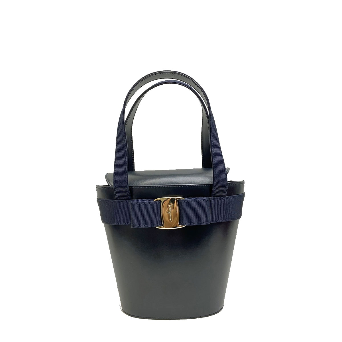 Salvatore Ferragamo フェラガモ ヴァラリボン ハンドバッグ レザー