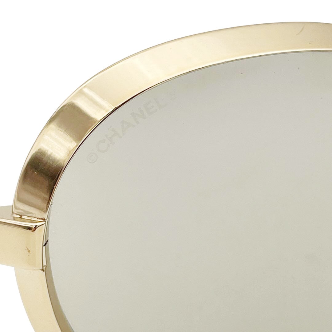 CHANEL シャネル サングラス メタルフレーム チェーンモチーフ