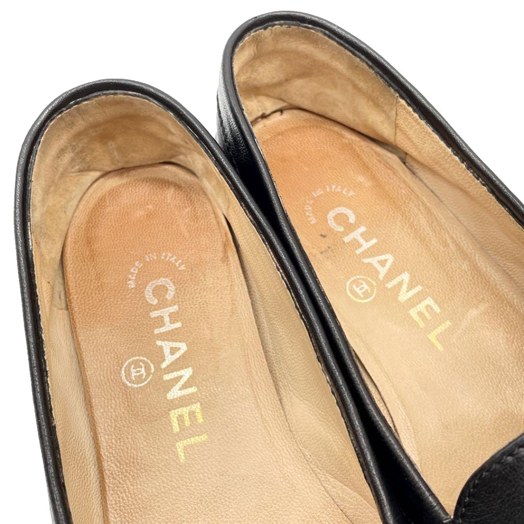CHANEL シャネル ローファー ココマーク レザー ブラック 36（約23cm