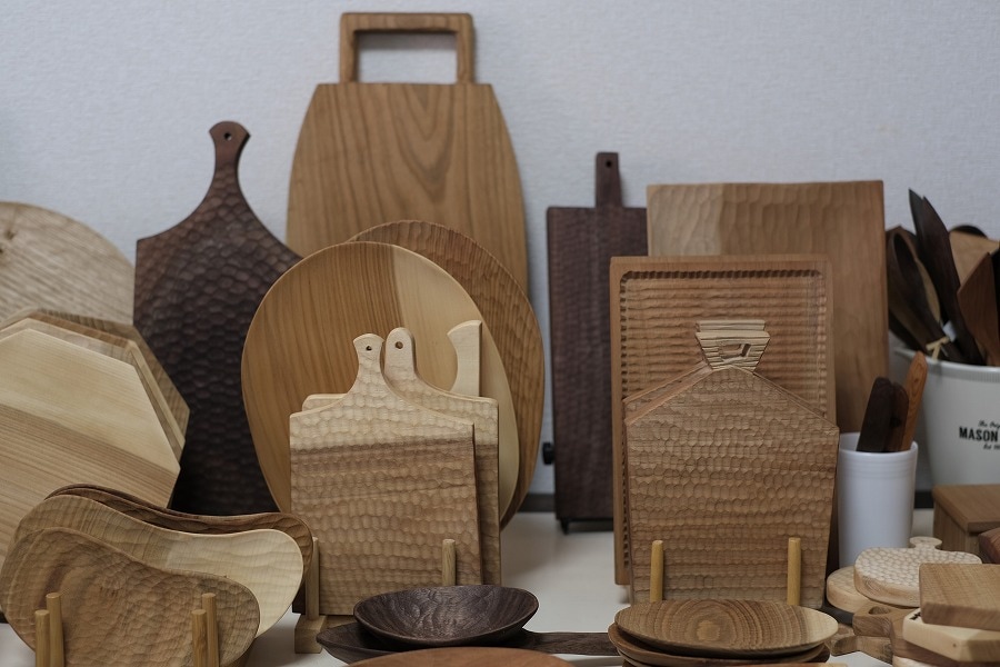 ノエルページ パン木皿 吉野産檜 約15×18センチ 10枚 パン皿・