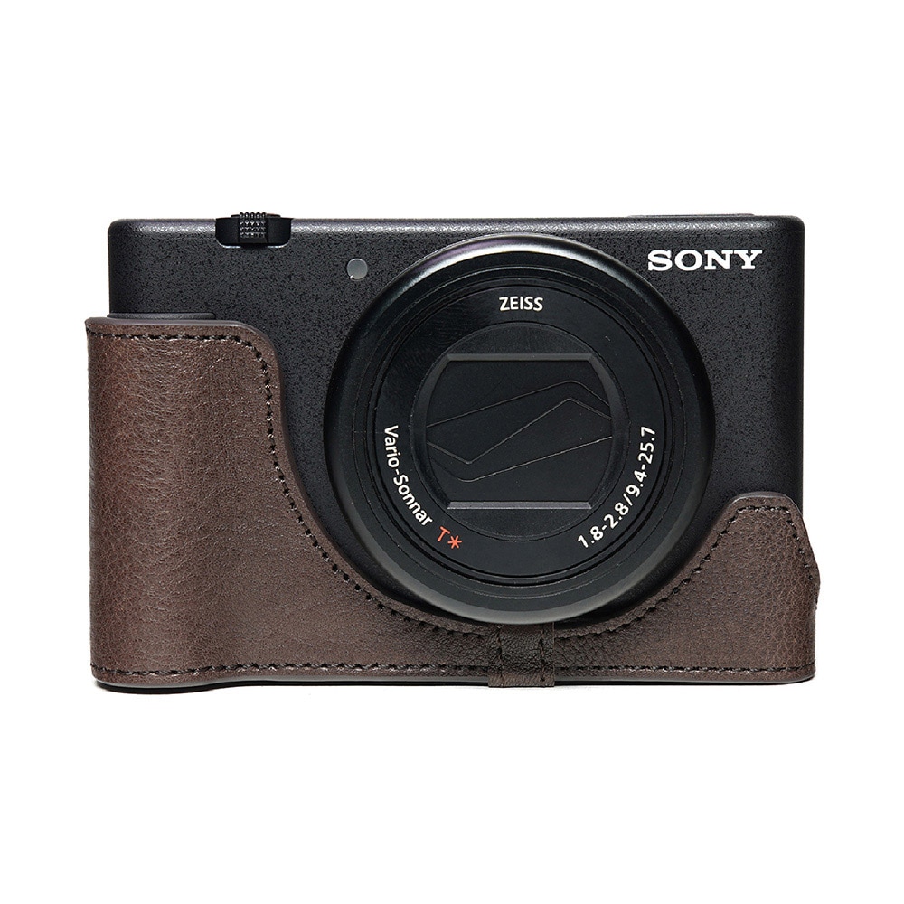 TP Original SONY VLOGCAM ZV-1 用 ボディーハーフケース ダークブラウン