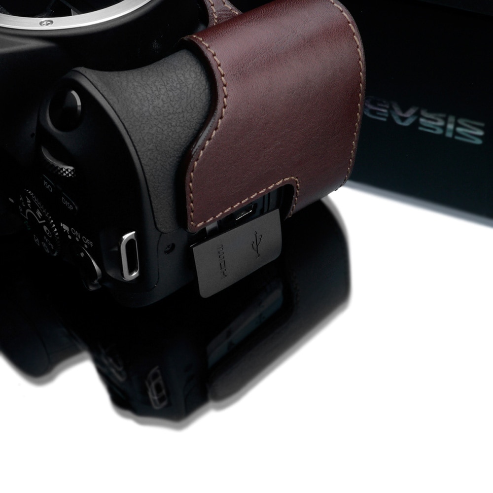 GARIZ Canon EOS Kiss X9用 本革カメラケース XS-CH200DBR ブラウン