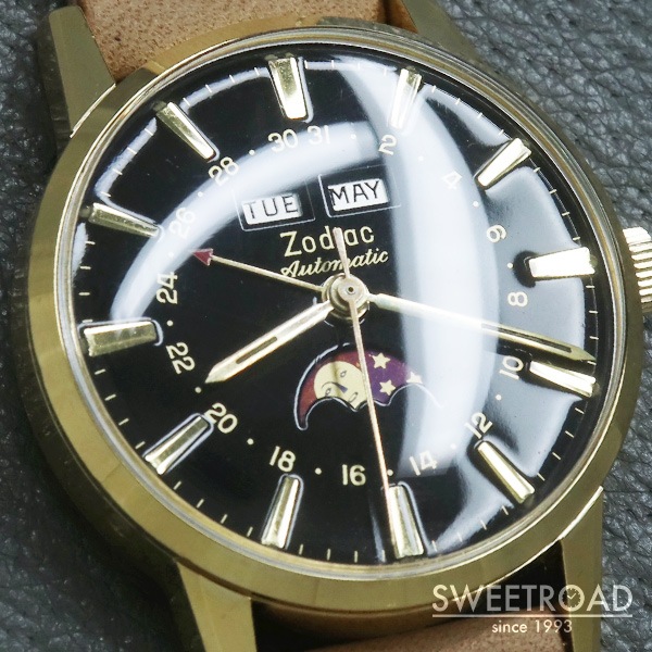 ゾディアック トリプルカレンダー・ムーンフェイズ 1960年代 w-28454