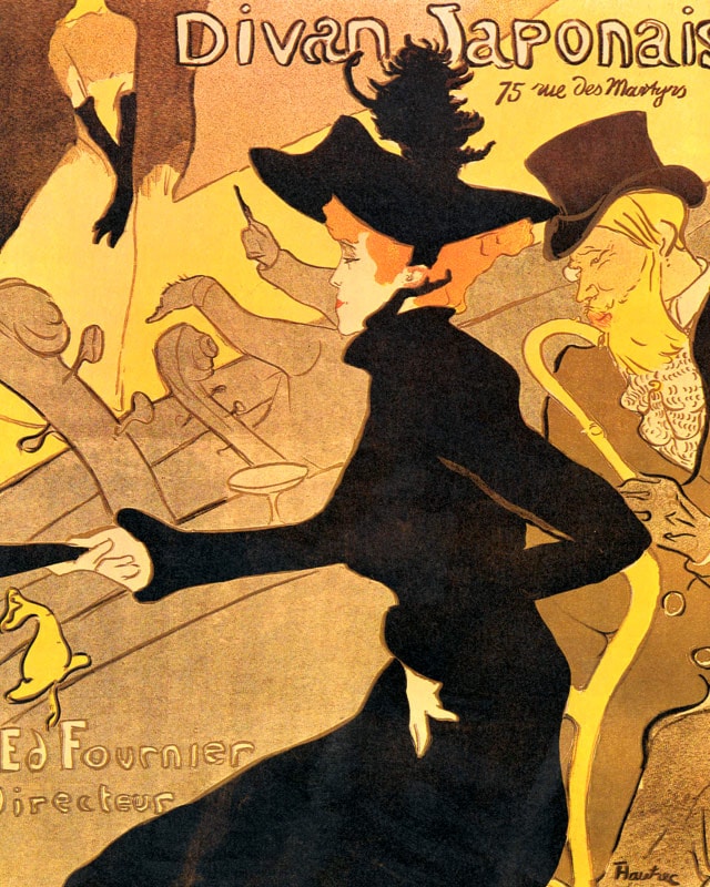 ロートレック Divan Japonais ジクレーキャンバス複製画額装品