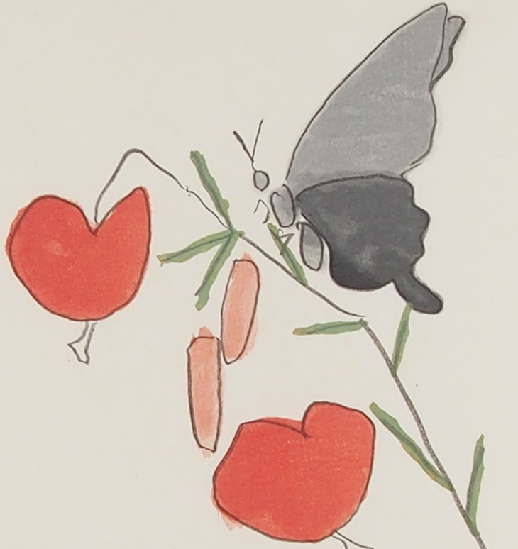 熊谷守一 「鬼百合と揚羽蝶」 | | アトリエ・ブランカ