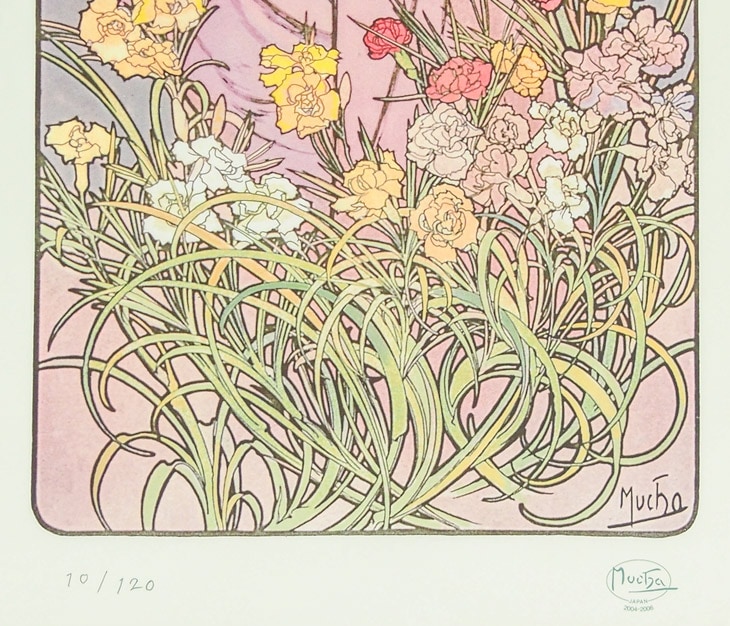 アルフォンス・ミュシャ 限定復刻版画「四つの花」 | | アトリエ・ブランカ