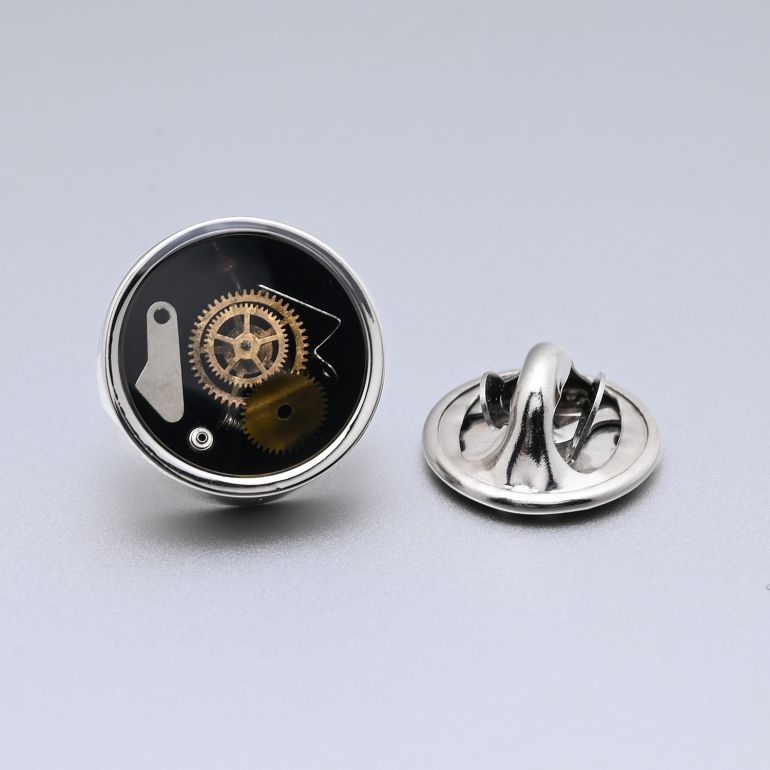 モンアート MONART ラペルピン メンズ ピンズ型 ピンバッジ ギア(歯車