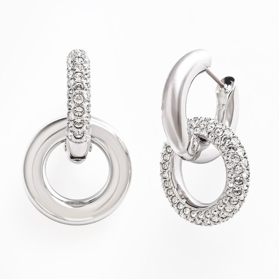 スワロフスキー SWAROVSKI ピアス 2023AW Dextera フープピアス クリア