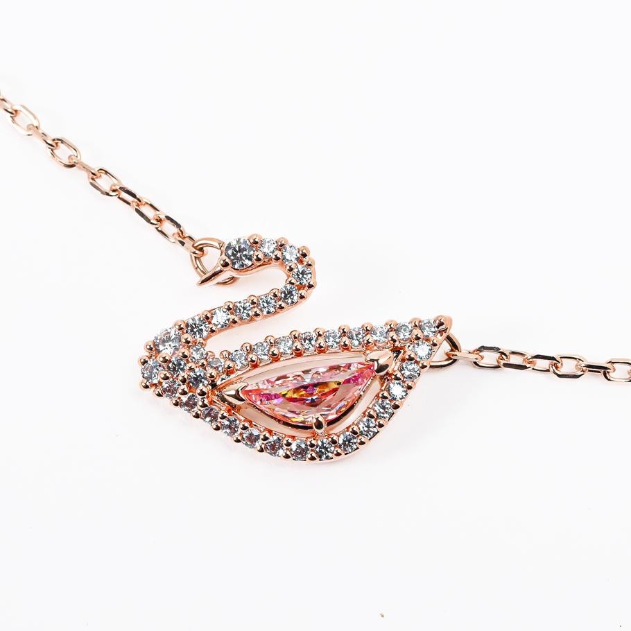 スワロフスキー ネックレス Dazzling Swan ネックレス ピンクゴールド