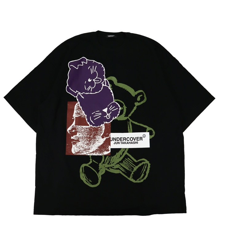 UNDERCOVER アンダーカバー BIGTEE COLLAGE BEAR ブラック UC1E4893-3