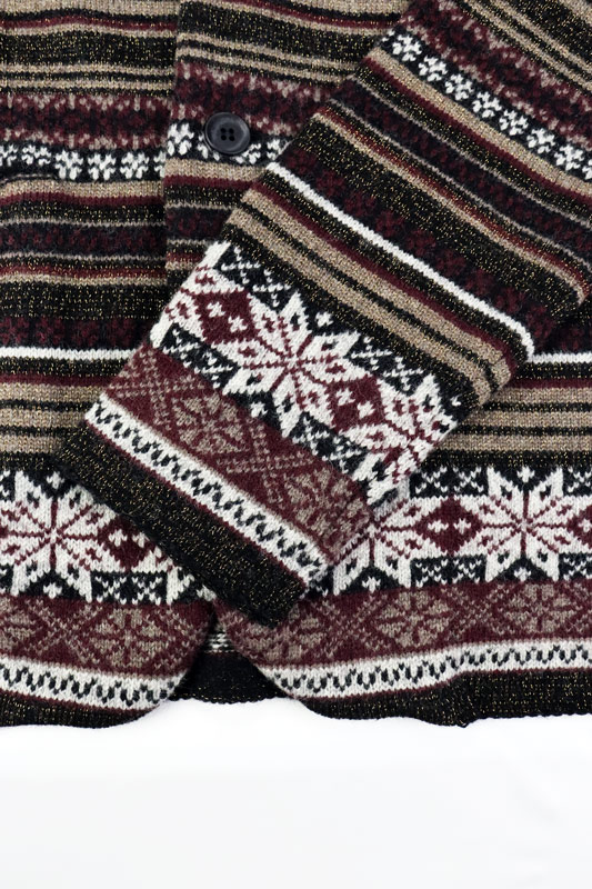 50％OFF】kolor BEACON カラービーコン ラムウール雪柄ニット ブラック