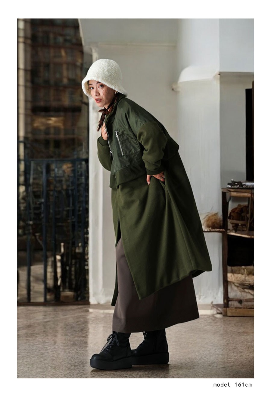 ドッキングコート コート レディース アウター 長袖 送料無料・メール