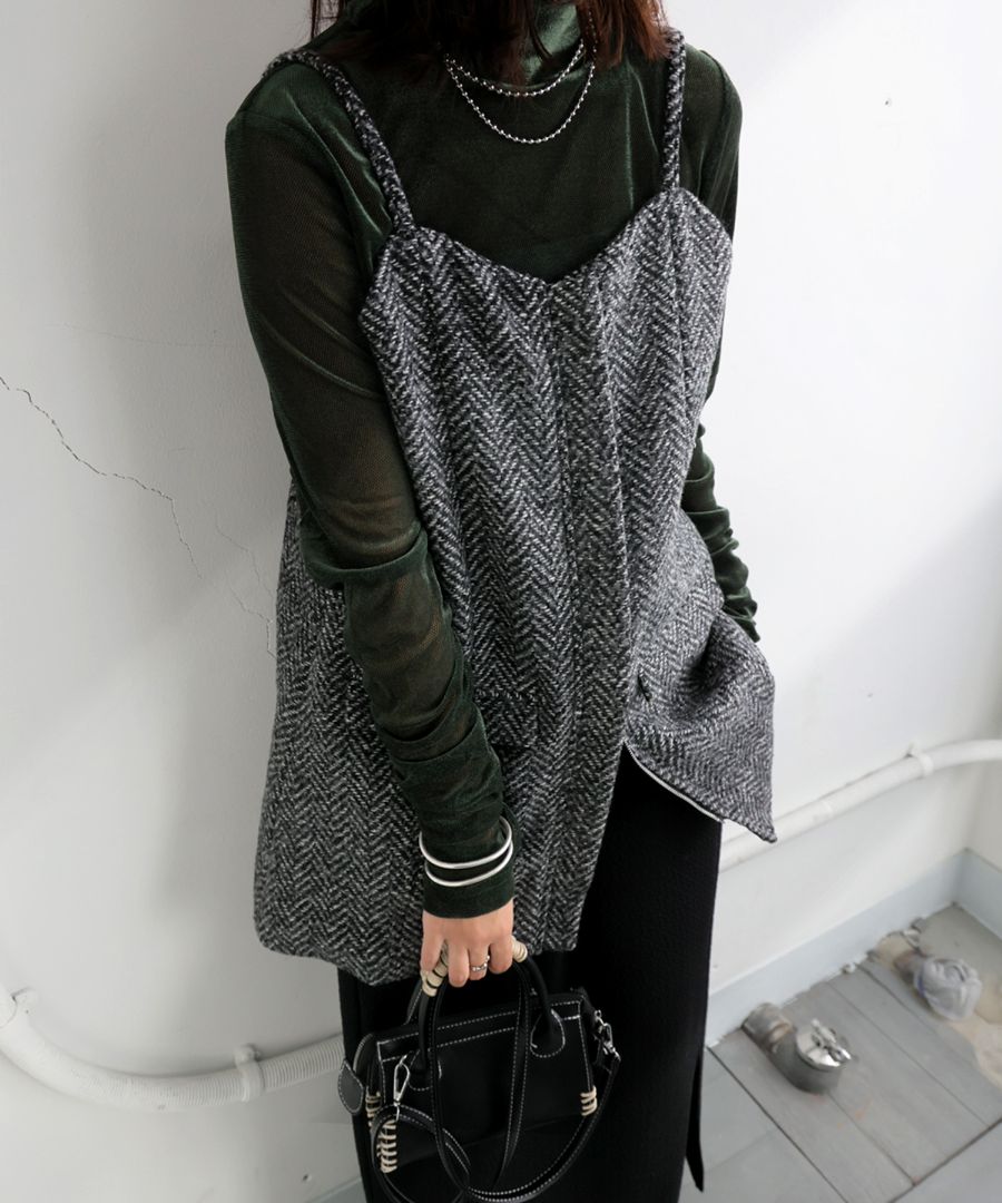 ツイードビスチェ ビスチェ レディース トップス 送料無料・メール便