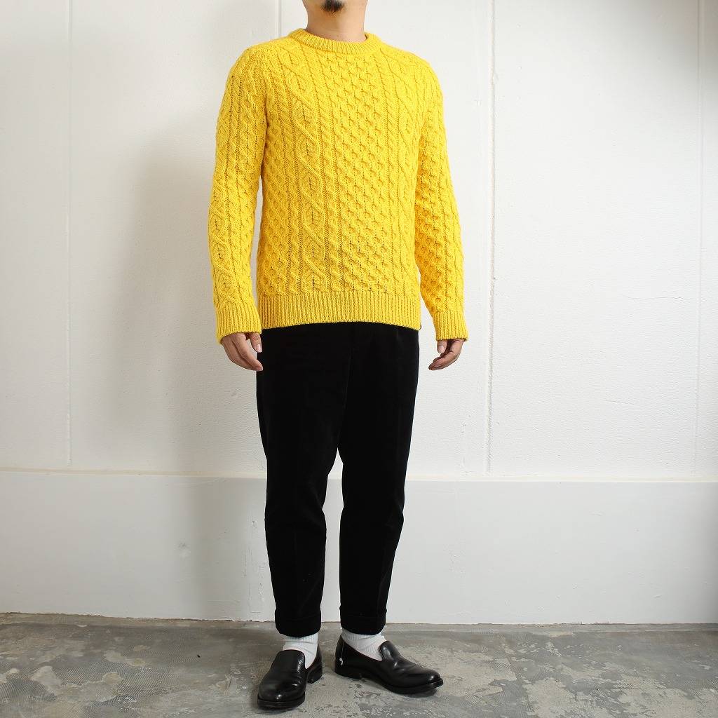 PEREGRINE ペレグリン ケーブルニット ウール クルーネック イギリス製