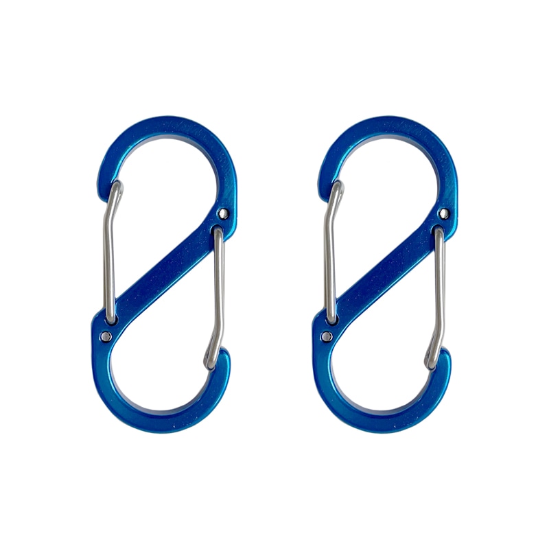 カラビナ ダブル M 2個入 KP-517 51×22×4mm 釣り 小物 鍵専用 WAVE