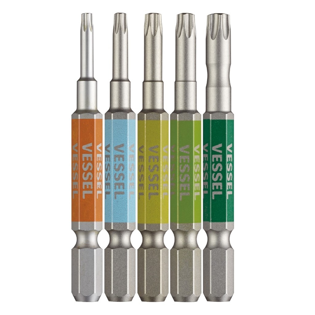 VESSEL ベッセル 片頭トルクス剛彩ビット5本組 GS5P-33 | 工具