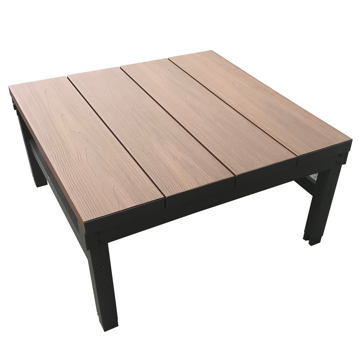 送料無料】人工木ユニットデッキ 9090 W894×D894×H450～550mm アーク