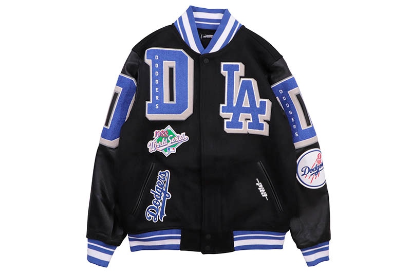 PRO STANDARD LOS ANGELES DODGERS MASHUP RIB WOOL VARSITY JACKET