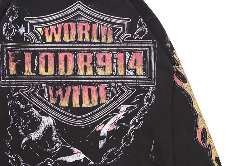 FLOOR 914 SKY STRIKER LONG SLEEVE T-SHIRT (BLACK) | Brand,A-F