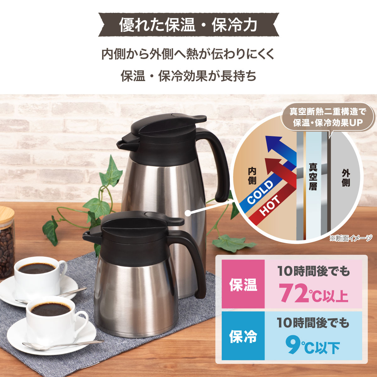 VARIUS（バリウス）超軽量コンパクトステンレスポット 1.6L シルバー