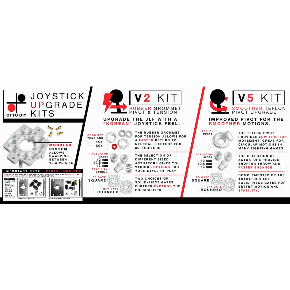 OTTO DIY JOYSTICK UPGRADE KITS レバー改造キット | アケコン＆関連